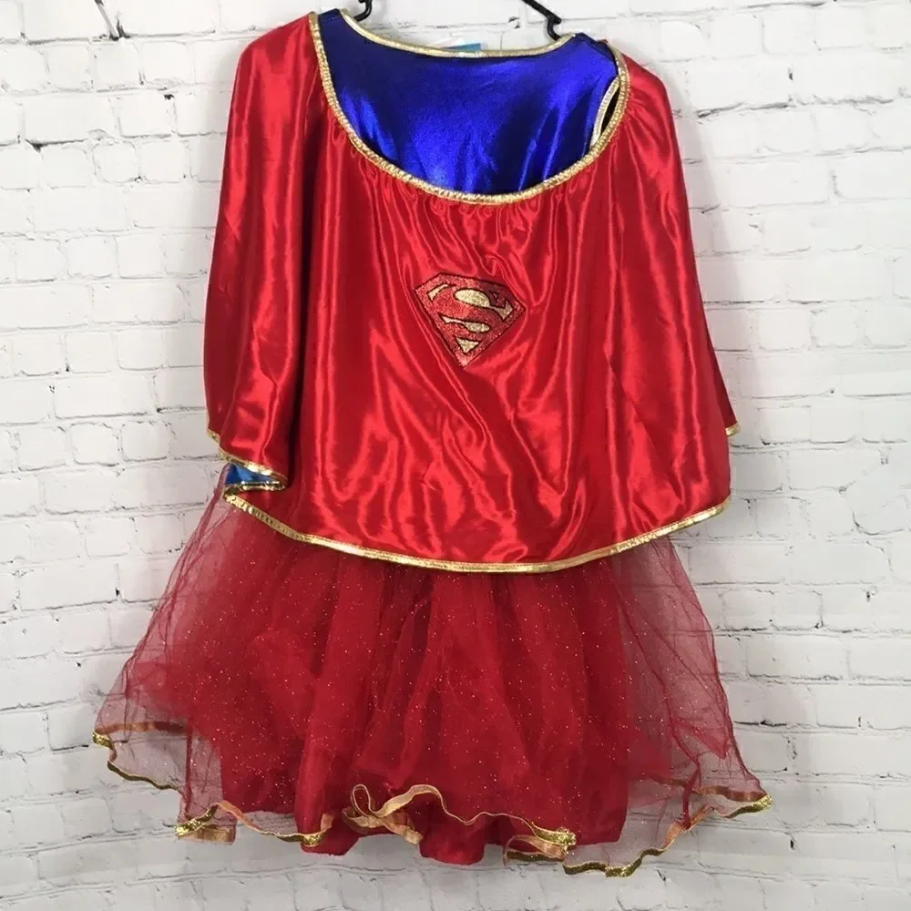 Rubies DC Supergirl Costume 13-14 Lg Cape GUC Halloween